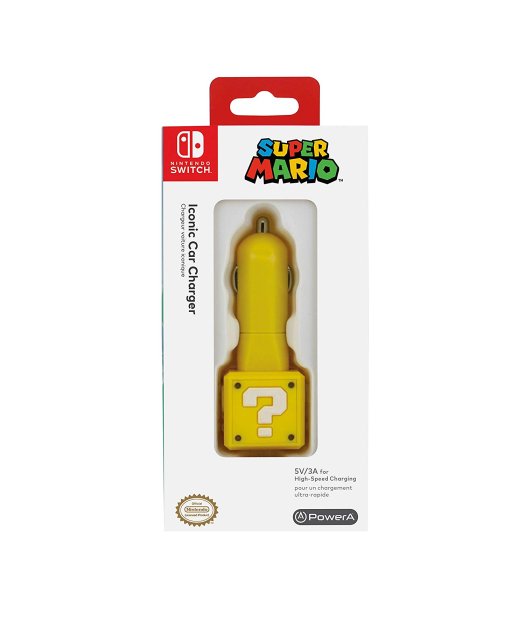 cargador corriente coche mario nintendo switch