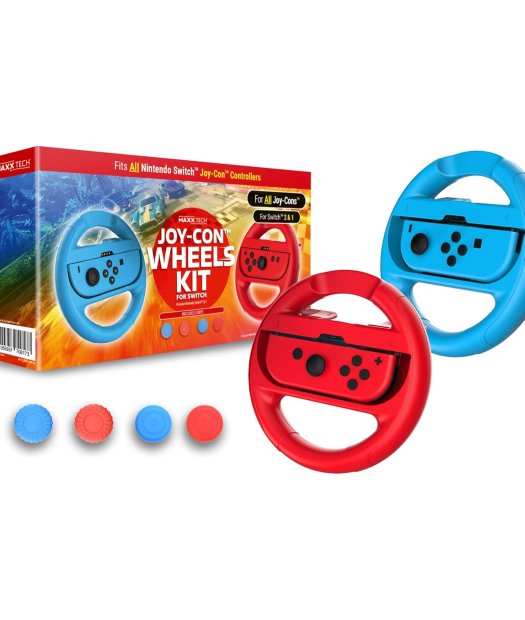 set de 2 volantes+grips maxxtech nintendo switch 2