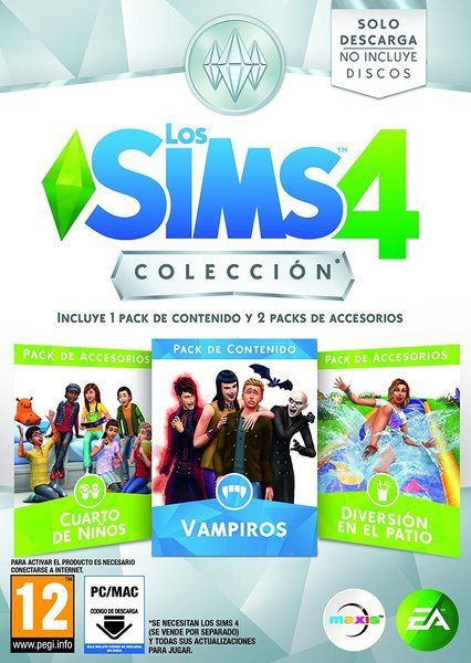 pc los sims 4 coleccion (vampiros-cuarto nios-di)