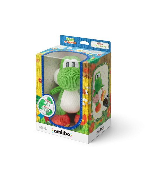 figura amiibo mega yoshi lana verde