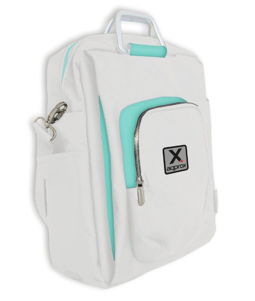 mochila de portatil 15.6\"approx diseo blanco/azul