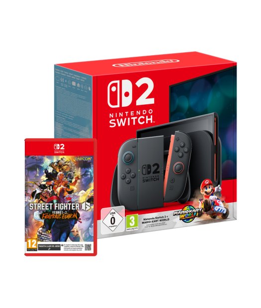 consola nintendo switch 2+mario kart+street fighte