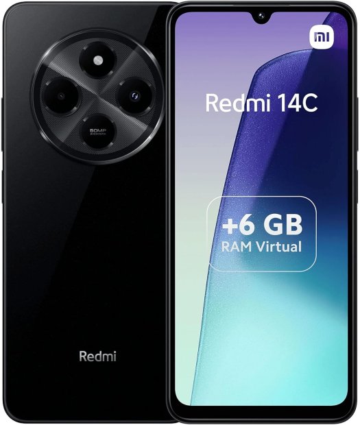 smartphone 6,88\" xiaomi redmi 14c 128+6 gb negro