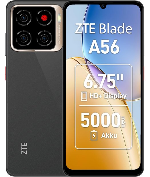 smartphone 6,75\" zte blade a56 64+4 gb negro