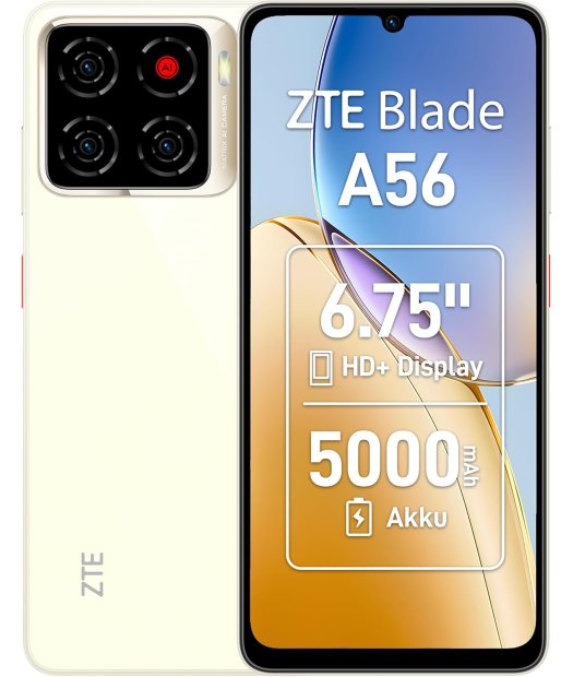smartphone 6,75\" zte blade a56 64+4 gb oro