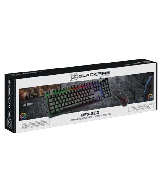 combo blackfire bfx-250 teclado steel + raton
