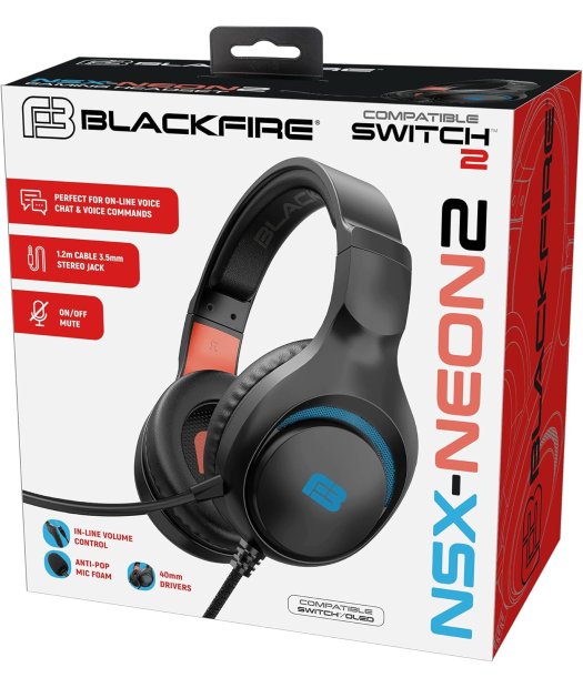 auriculares blackfire nsx-neon 2 nintendo switch 2