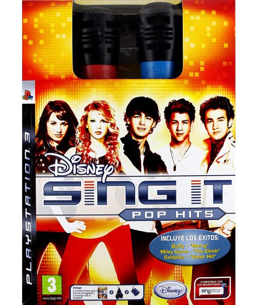 ps3 disney sing it pop hits + micros