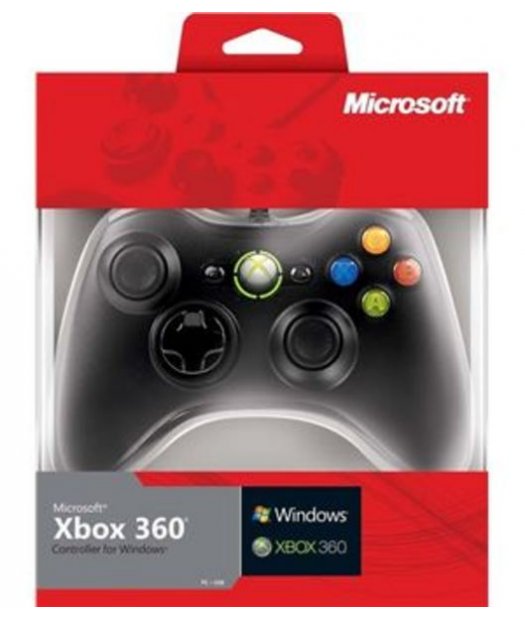 mando x360 con cable negro microsoft pc