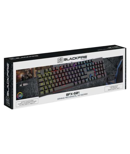 teclado mecanico gaming blackfire bfx-501