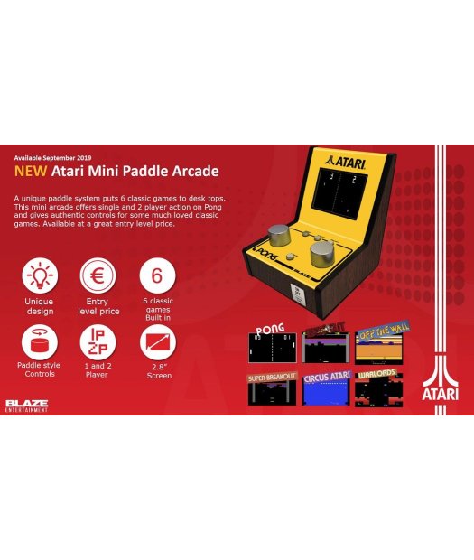 consola atari 5 game mini paddle arcade